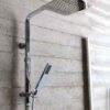 Colonna doccia Pretoria Tamanaco cromo con soffione quadrato e doccetta per rubinetteria e arredo bagno – Tuttidea