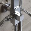 Colonna doccia Pretoria Tamanaco cromo con soffione quadrato e doccetta vista 2 per rubinetteria e arredo bagno – Tuttidea