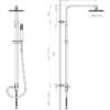 Colonna doccia Pretoria Tamanaco cromo con soffione quadrato e doccetta vista 3 per rubinetteria e arredo bagno – Tuttidea