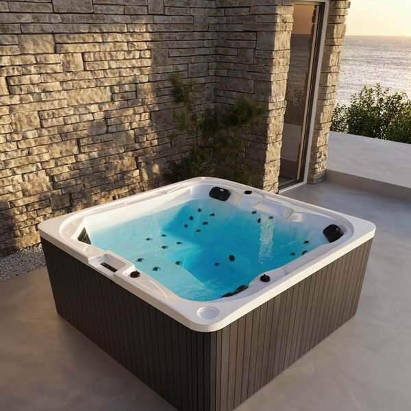Minipiscina Spa vasca idromassaggio da esterno 201x201xh90 cm Aquam Colacril