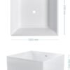 Vasca da bagno freestanding quadrata Atmosfere Colacril per arredo bagno – Tuttidea
