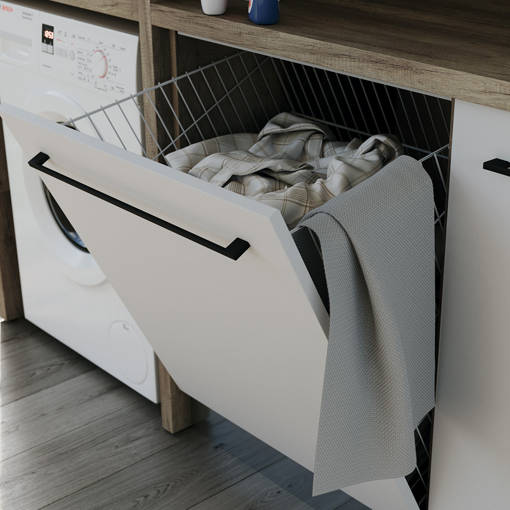 SMARTOP - COMPOSIZIONE 2 Mobile lavanderia a colonna componibile in  nobilitato con lavatoio By COLAVENE