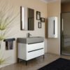 Mobile bagno completo con lavabo in ceramica Collezione Camaleo 2 Acquaceramica Colavene, vista principale, per arredo bagno – Tuttidea