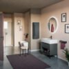Mobile bagno completo con lavabo in ceramica Collezione Camaleo 3 Acquaceramica Colavene, vista principale, per arredo bagno – Tuttidea