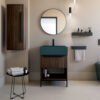 Mobile bagno completo con lavabo in ceramica Collezione Camaleo 4 Acquaceramica Colavene, vista principale, per arredo bagno – Tuttidea