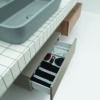 Lavabo appoggio in ceramica Collezione Radici AXA ceramica 100x48xh23 cm