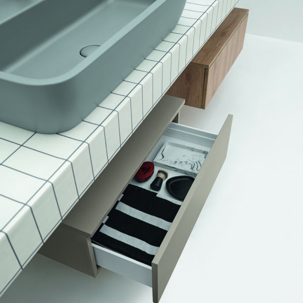 Lavabo appoggio in ceramica Collezione Radici AXA ceramica 100x48xh23 cm