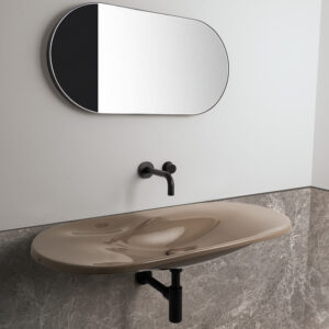 Lavabo sospeso in ceramica Serie Delano AXA ceramica 100×46 cm