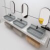 Lavabo da appoggio in ceramica 100×48 cm Collezione Radici AXA per arredo bagno – Tuttidea