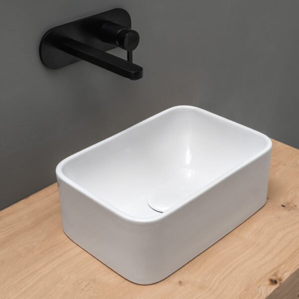 Lavabo da appoggio 25×36 cm in ceramica Collezione Normal 01S AXA, vista alternativa per arredo bagno – Tuttidea
