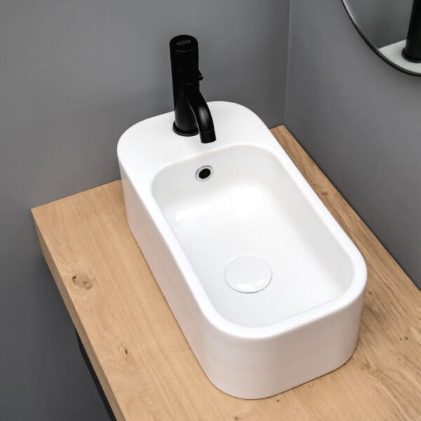 Lavabo da appoggio in ceramica Cosa AXA 48×25 cm per arredo bagno