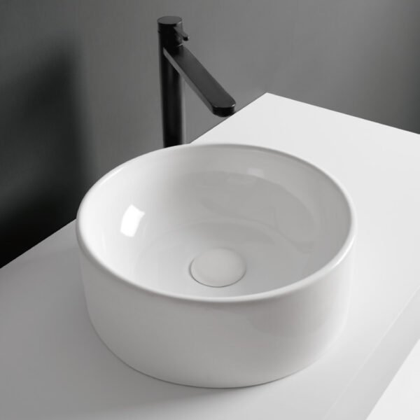 Lavabo da appoggio Ø35 cm in ceramica Collezione Normal 03S AXA per arredo bagno – Tuttidea