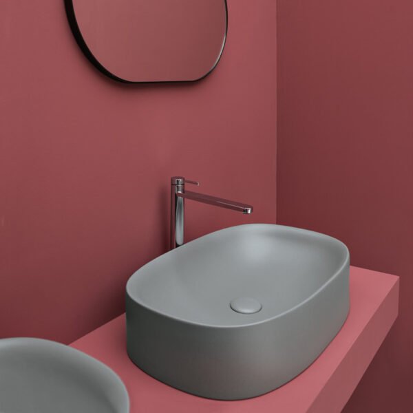 Lavabo da appoggio H14 cm Wild in ceramica AXA, immagine principale, per arredo bagno – Tuttidea