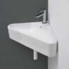 Lavabo da appoggio o sospeso in ceramica 42x42 cm Collezione Normal 04C-04S AXA Ceramica per arredo bagno – Tuttidea