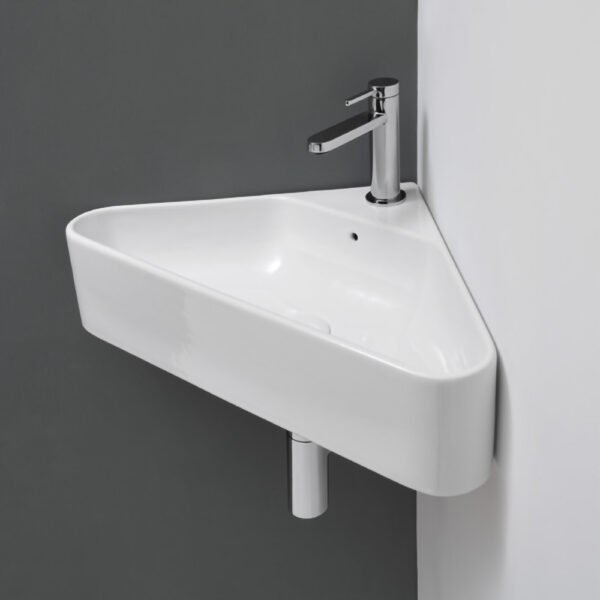 Lavabo da appoggio o sospeso in ceramica 42x42 cm Collezione Normal 04C-04S AXA Ceramica per arredo bagno – Tuttidea