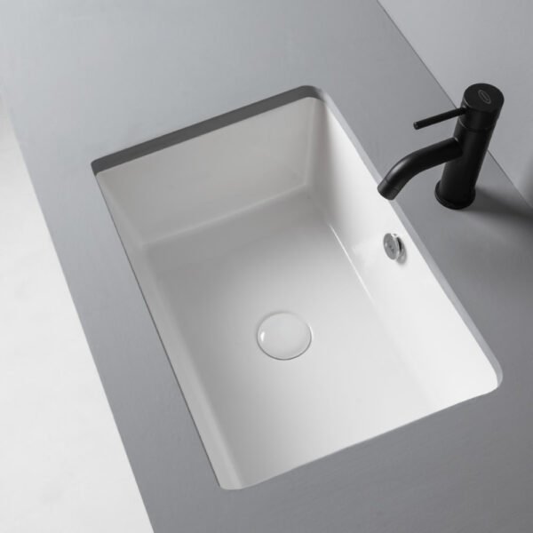 Lavabo da incasso sottopiano 50×41 cm in ceramica Collezione Sink AXA per arredo bagno – Tuttidea