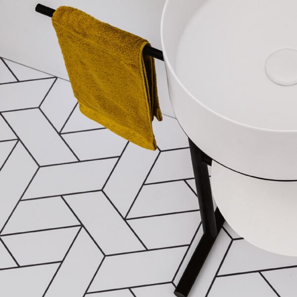 Lavabo in ceramica Mate AXA con mobile bagno, vista 2 per arredo bagno – Tuttidea