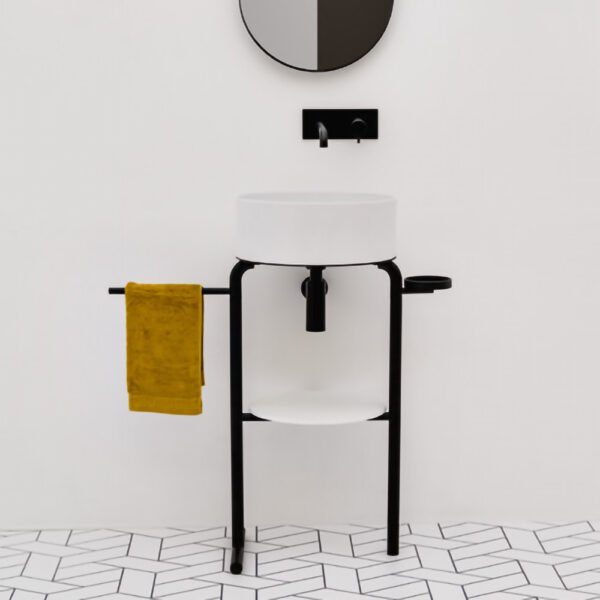 Lavabo in ceramica Mate AXA con mobile bagno, vista 6 per arredo bagno – Tuttidea