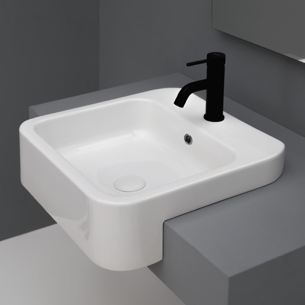 Lavabo semincasso in ceramica 48×48 cm Collezione Cosa AXA ceramica