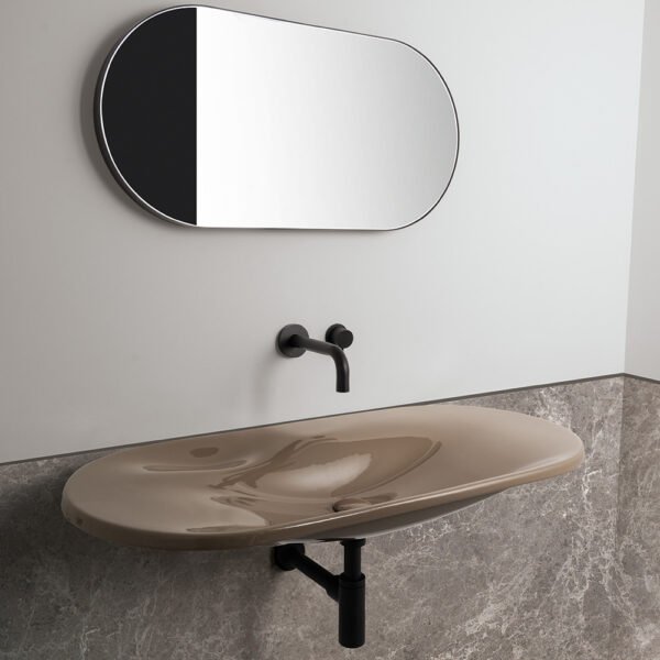 Lavabo sospeso in ceramica Delano AXA Ceramica per arredo bagno – Tuttidea