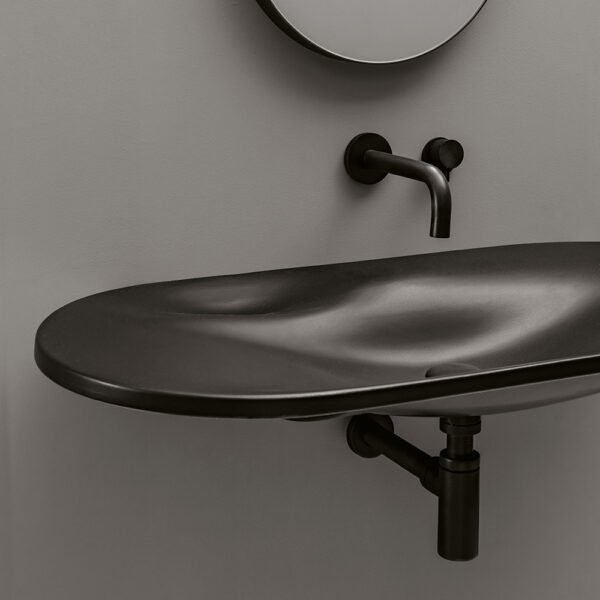 Lavabo sospeso in ceramica 100x46 cm Delano AXA Ceramica, vista alternativa 1, per arredo bagno – Tuttidea