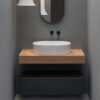 Lavabo da appoggio ovale in ceramica Collezione Mate AXA ceramica