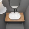 Lavabo da appoggio ovale in ceramica Collezione Mate AXA ceramica