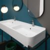 Mobile bagno a terra Cosa AXA con lavabo doppia vasca in ceramica, vista alternativa