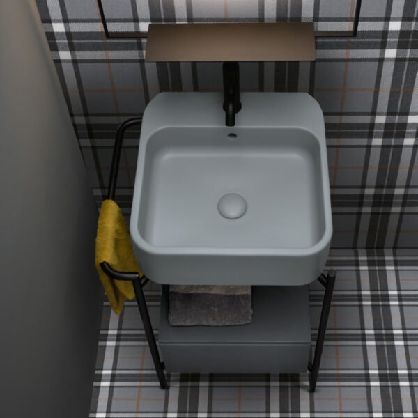 Mobile bagno a terra Cosa AXA 60 cm con lavabo in ceramica, vista aggiuntiva