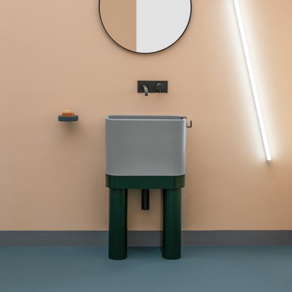 Mobile bagno a terra Plug con lavabo in ceramica Cosa H.35 AXA