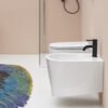 Vaso e bidet sospesi in ceramica Collezione DP AXA, vista alternativa 4, arredo bagno – Tuttidea