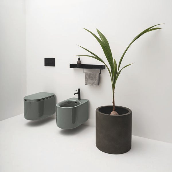 Wc e Bidet sospesi in ceramica Delano AXA Ceramica per arredo bagno – Tuttidea