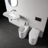 WC e bidet a terra in ceramica Delano AXA Ceramica, vista alternativa 2, per arredo bagno – Tuttidea