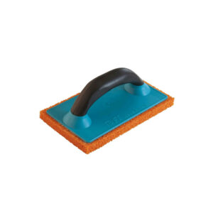 Frattone in gomma spugna arancione 24 x 10 cm grana medio fine con supporto in PVC FT