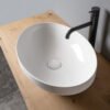 Lavabo da appoggio ovale 50×35 cm in ceramica Collezione Decus AXA per arredo bagno – Tuttidea