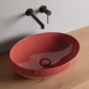 Lavabo da appoggio ovale in ceramica Collezione Decus AXA per arredo bagno – Tuttidea