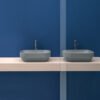 Lavabo da appoggio rettangolare 50×35 cm in ceramica Collezione Decus AXA per arredo bagno – Tuttidea