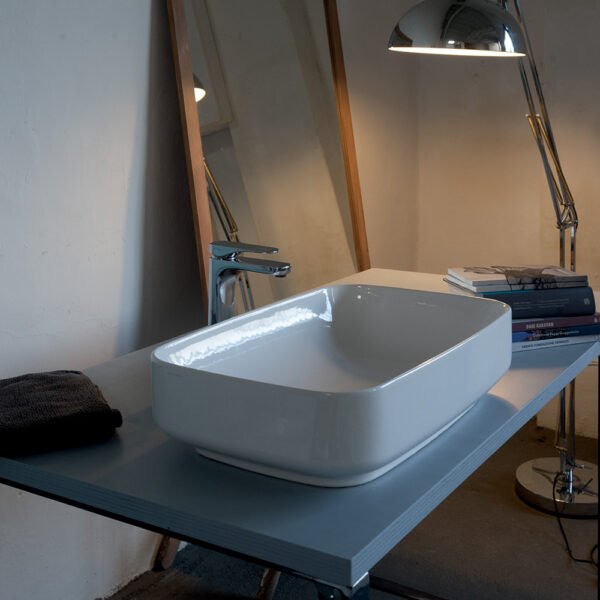 Lavabo da appoggio in ceramica 60x38 cm Tribeca Kerasan per arredo bagno – Tuttidea