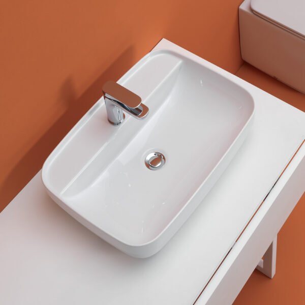 Lavabo da appoggio in ceramica 60x43 cm Tribeca Kerasan per arredo bagno – Tuttidea