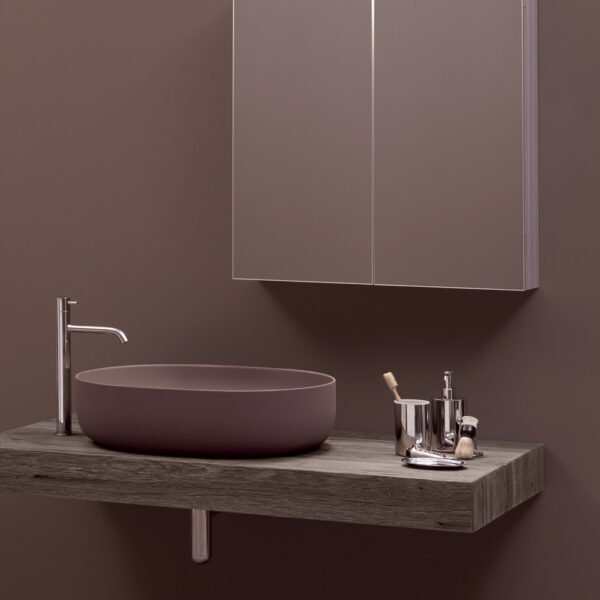 Lavabo ovale da appoggio Nolita Kerasan vista 3 in ceramica per arredo bagno – Tuttidea