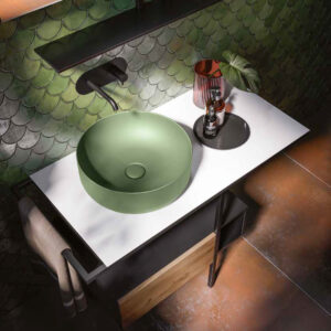 Lavabo d’appoggio rotondo ø40 h15 cm Serie Nolita Kerasan