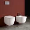 Wc e Bidet sospesi in ceramica Collezione Eva AXA per arredo bagno – Tuttidea