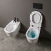 Wc e Bidet sospesi in ceramica Collezione Eva AXA ambientazione 3 – Tuttidea