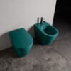 Wc e Bidet a terra in ceramica Collezione Eva AXA ambientazione bagno – Tuttidea