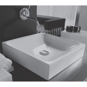 Lavabo monoforo 45×45 cm appoggio (4 lati smaltati) Collezione Cento Kerasan