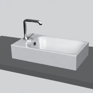 Lavabo d’appoggio monoforo 45×25 cm Collezione Cento Kerasan