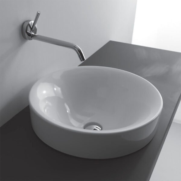Lavabo incasso tondo in ceramica 45 Collezione Cento Kerasan