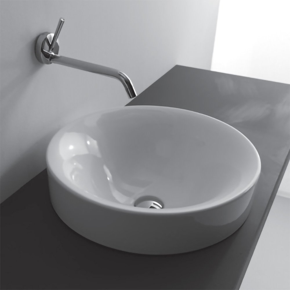 Lavabo incasso tondo in ceramica 45 Collezione Cento Kerasan 2 Lavabo incasso tondo in ceramica 45 Collezione Cento Kerasan 1