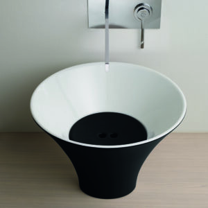 Lavabo d’appoggio Flute collezione Decò Kerasan ø40