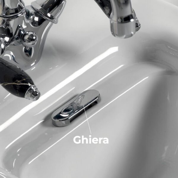 Ghiera cromata Waldorf Kerasan dettaglio per arredo bagno – Tuttidea